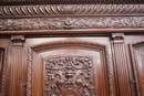 Renaissance style Cabinet in Walnut, France 19th century