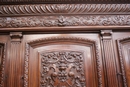 Renaissance style Cabinet in Walnut, France 19th century