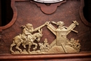 Renaissance style Grandfathers clock in Walnut, France 19th century