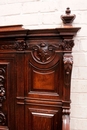 Renaissance style Hall bench in Oak, France 19th century