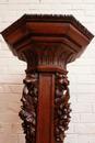 Renaissance style Pedestal in Oak, France 19th century