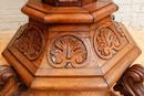 Renaissance style Pedestal in Oak, France 19th century