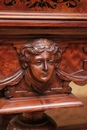 Renaissance style Desk in rosewood and ebony, Belgium 19th century