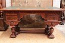 Renaissance style Desk in rosewood and ebony, Belgium 19th century