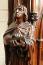 Gothic style Display cabinet in rosewood, France 19th century