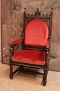 Gothic style Arm chairs in Walnut, France 19th century