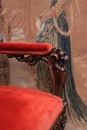 Gothic style Arm chairs in Walnut, France 19th century