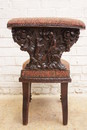 Hunt style Smoker chair in Oak, France 19th century