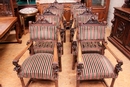 Renaissance style Arm chairs in Walnut, France 19th century