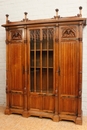 Gothic style Bookcase in Walnut, France 19th century
