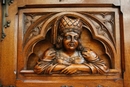 Gothic style Bookcase in Walnut, France 19th century