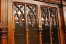 Gothic style Bookcase in Walnut, France 19th century