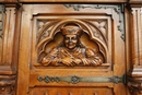 Gothic style Bookcase in Walnut, France 19th century
