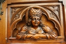 Gothic style Bookcase in Walnut, France 19th century