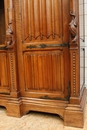 Gothic style Bookcase in Walnut, France 19th century