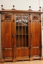 Gothic style Bookcase in Walnut, France 19th century