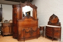 Louis XVI style Bedroom in Walnut, France 19th century