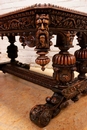 Renaissance style Desk table in Walnut, France 19th century