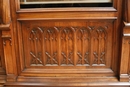 Gothic style Bookcase in Walnut, France 19th century