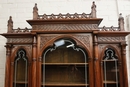 Gothic style Bookcase in Walnut, France 19th century