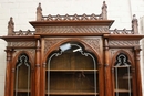 Gothic style Bookcase in Walnut, France 19th century