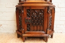 Gothic style Display cabinet in Walnut, France 19th century