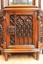 Gothic style Display cabinet in Walnut, France 19th century