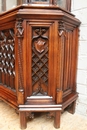 Gothic style Display cabinet in Walnut, France 19th century