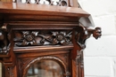 Gothic style Display cabinet in Walnut, France 19th century