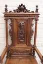 Renaissance style Arm chair in Walnut, France 19th century