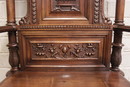 Renaissance style Arm chair in Walnut, France 19th century