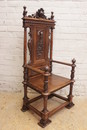 Renaissance style Arm chair in Walnut, France 19th century