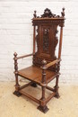 Renaissance style Arm chair in Walnut, France 19th century