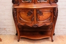 Louis XV style Display cabinet in Walnut, France 19th century