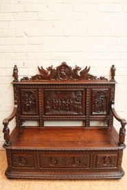 Figural Breton Hall Bench