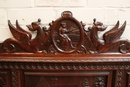 Breton style Hall Bench in Oak, France 19th century
