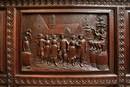 Breton style Hall Bench in Oak, France 19th century