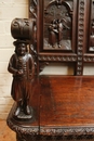 Breton style Hall Bench in Oak, France 19th century