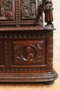 Breton style Hall Bench in Oak, France 19th century