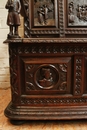Breton style Hall Bench in Oak, France 19th century