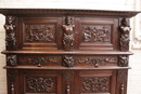 Renaissance style Cabinet in Oak, France 19th century
