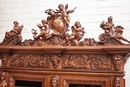 Renaissance style Bookcase in Walnut, France 19th century