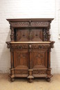 Renaissance style Cabinet in Oak, Belgium 19th century
