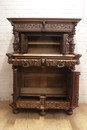 Renaissance style Cabinet in Oak, Belgium 19th century
