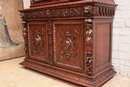 Renaissance style Cabinet in Oak, France 19th century