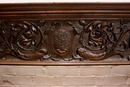 Renaissance style Fire mantle in Walnut, France 19th century