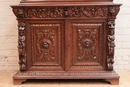 Renaissance style Cabinet in Oak, France 19th century