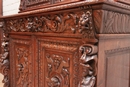 Renaissance style Cabinet in Oak, France 19th century