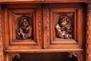 Renaissance style Cabinet in Walnut, France 19th century