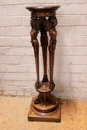 Renaissance style Pedestal in Walnut, France 19th century